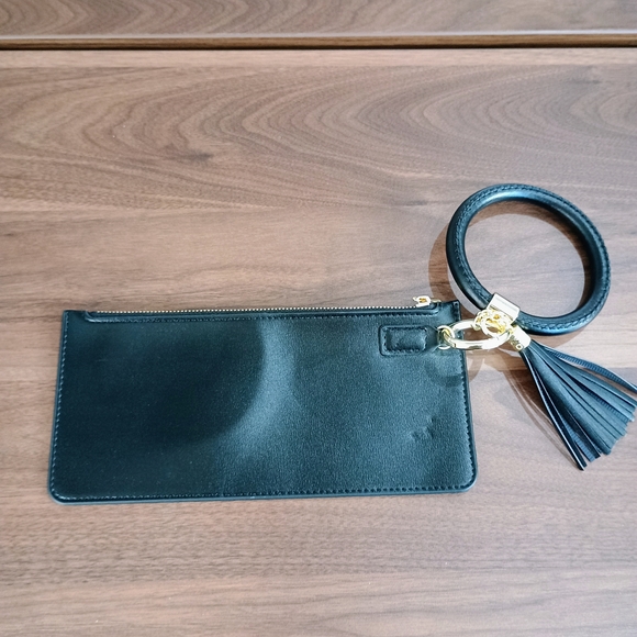 Handbags - Elegant Black Wristlet Clutch